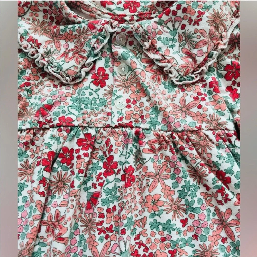 Set of 3 Baby Girl Outfits • 2 Dresses • 1 Romper • Size 12 months • Cute floral